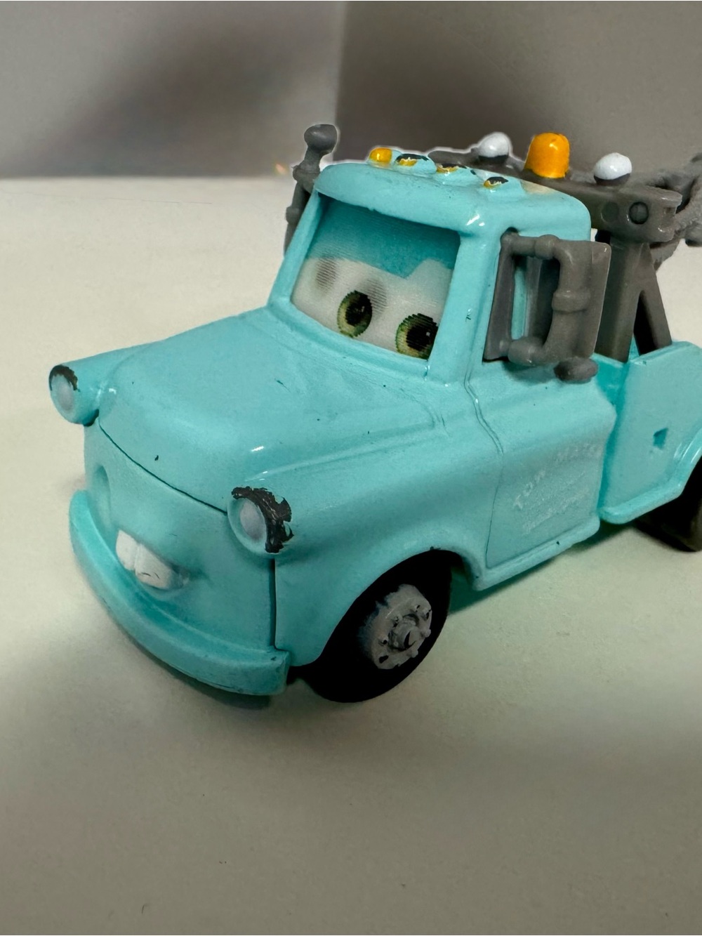 Light Blue Kids Tow Truck Toy - Die-Cast Character